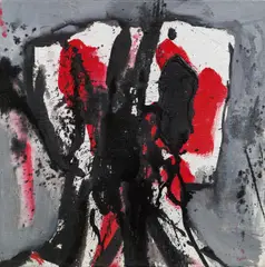 Untitled by Walter Eckert, mixed media on canvas, sold Jan 2015
