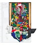 Untitled by Padhi Frieberger, 1990, collage-object with plexiglass frame, sold Jan 2015
