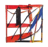 Arthur Kostner, Relief, 1987, wood, painted