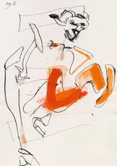 Jürgen Messensee, Untitled, 1982, mixed media on paper; unframed