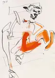 Jürgen Messensee, Untitled, 1982, mixed media on paper; unframed