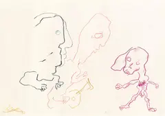 Untitled by Oswald Oberhuber, mixed media on paper, sold Jan 2015