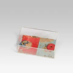 Untitled by Dieter Roth, 1973, acrylic paint, linen-lined book cover, plexiglass box, sold Jan 2015
