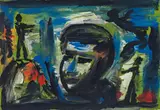 Hubert Schmalix, Untitled, 1982, mixed media on cardboard