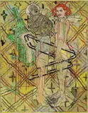 Peter Sengl, Krokonummer, 1977, oil on canvas