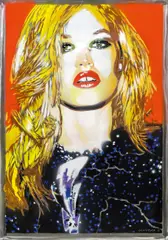 Georgia May Jagger by Wolfgang Uranitsch, 2013, acrylic spray on iron; edition: 1/3, sold Jan 2015