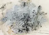 Markus Vallazza, Garden in Lajen, 1979, India ink and watercolour on paper