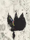 Max Weiler, Untitled, 1986, hand-coloured lithograph
