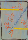 Johannes Zechner, Neue Spiele, 1984, tempera on paper