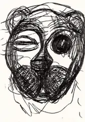 Otto Zitko, Untitled, 2003, chalk on paper