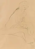 Gustav Klimt, Sitting girl