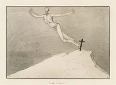 Alfred Kubin, The redemption, 1900-02, drawing ink on cadastre paper