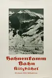 Alfons Walde, Hahnenkammbahn Kitzbühel, ca. 1932, poster (offset print)