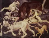 Norbertine Bresslern-Roth, Deer and hounds