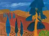 Gerhild Diesner, Tuscany, ca. 1970-75, oil on canvas