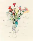 Anton Mahringer, Roses in vase