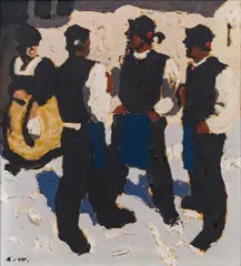 Alfons Walde, Sonntag, 1924/25, oil on cardboard