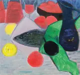 Gerhild Diesner, Still life, oil on board