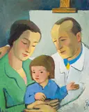 Carry Hauser, Family, 1936, oil on panel