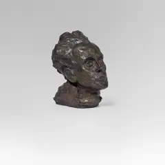 Head by Egon Schiele, 1980, bronze, sold Nov 2014