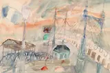 Kurt Moldovan, London, 1971, watercolour on paper