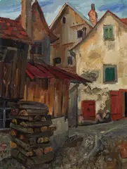 Gerberschanz by Rudolf Wacker, oil on cardboard, 1929, sold Nov 2014
