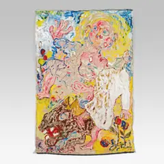 Maria Himmelfahrt by Oswald Oberhuber, 1982, dispersion on Molino, sold Nov 2014
