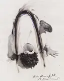 Arnulf Rainer, Ein Kniefall (from the series "face farces")