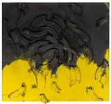 Untitled by Herbert Brandl & Loys Egg, 1989, oil on canvas, applications made of wood and filler, sold Nov 2014