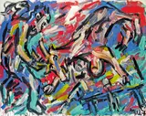 Untitled by Otto Muehl, 1984, oil on canvas, sold Nov 2014