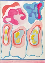 Teeth by Oswald Oberhuber, 1965, oil on canvas, offered Nov 2014