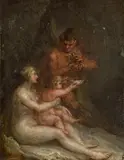called Kremser-Schmidt Martin Johann Schmidt, Venus with Infant Bacchus and Satyr & Ceres with Cupid and Satyr (a pair)