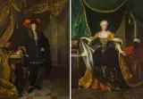 Johann Gottfried Auerbach, Emperor Charles VI. & Elisabeth Christine of Brunswick-Wolfenbüttel (a pair), c. 1730, oil on canvas