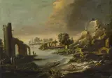 Anton Faistenberger, Coastal Landscape, 1692, oil on canvas