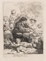 Rembrandt Harmensz van Rijn, The Pancake Woman, 1635, etching