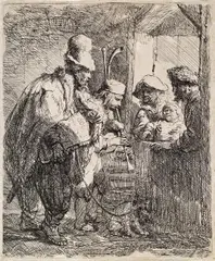Rembrandt Harmensz van Rijn, The strolling Musicians, c. 1635, etching