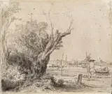 The Omval by Rembrandt Harmensz van Rijn, 1645, etching and drypoint, sold Nov 2014