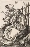 Hans Sebald Beham, The Virgin with the Pear and Child on the Bank
