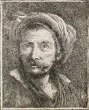 Giovanni Domenico Tiepolo, Man with a Turban, 1771-74, etching