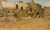 Leopold Carl Müller, Village houses near Benha-l'Asal, Study