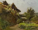 Olga Wisinger-Florian, Farm garden with house