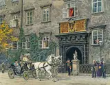 Ernst Graner, Emperor Franz Joseph in a carriage infront of the Swiss Gate