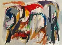 Der Flammende Tag by Friedrich Aduatz, 1962, oil on canvas, sold Oct 2014