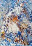 Schönwettertisch by Christian Ludwig Attersee, 1986, mixed media on paper, sold Oct 2014