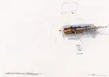 Hans Bischoffshausen, mixed lot of 2 works on paper: Schreibanschinmusikelochia und ML, 1978, mixed media on paper; pencil on paper