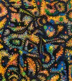 Weltweggitterflimmern by Gunter Damisch, 1999/2000, oil on canvas, sold Oct 2014