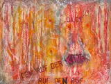 Folge dem Ruf der Kunst by Padhi Frieberger, 2001, mixed media on canvas, sold Oct 2014