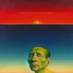 Rudolf Hausner, Erschrockener Europäer, 1980, acrylic, resin oil glaze on Novopan board plastered with paper
