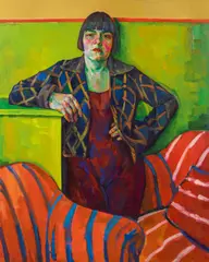 Berlin Mitte by Xenia Hausner, 1999, acrylic on hardboard, sold Oct 2014