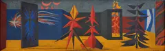 Wolfgang Hutter, Stage decoration, 1961, oil on panel